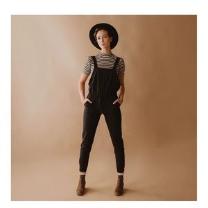 BLACK CLASSIC OVERALL JUMPSUIT ALBION SMALL TALL